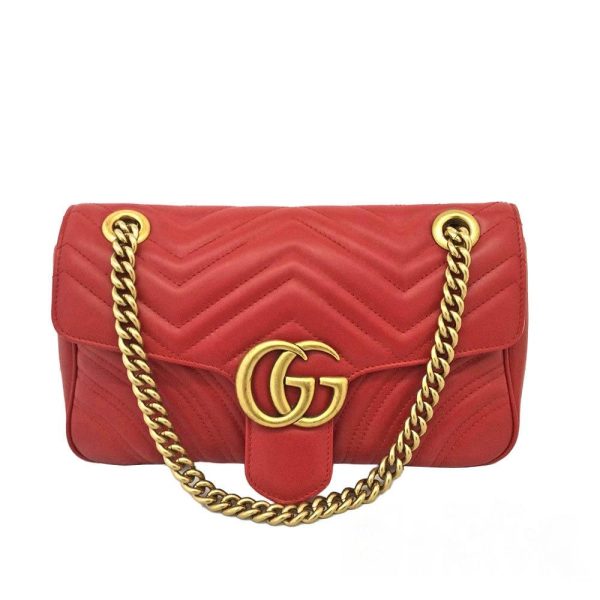 imgrc0083623873 transformed GUCCI Chain Shoulder Bag Leather Crossbody Bag Red