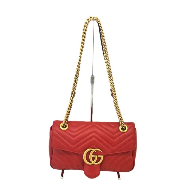 imgrc0083623874 GUCCI Chain Shoulder Bag Leather Crossbody Bag Red