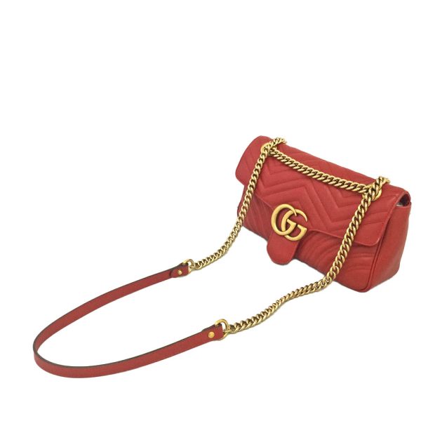 imgrc0083623876 GUCCI Chain Shoulder Bag Leather Crossbody Bag Red