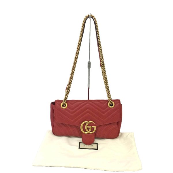 imgrc0083623889 GUCCI Chain Shoulder Bag Leather Crossbody Bag Red