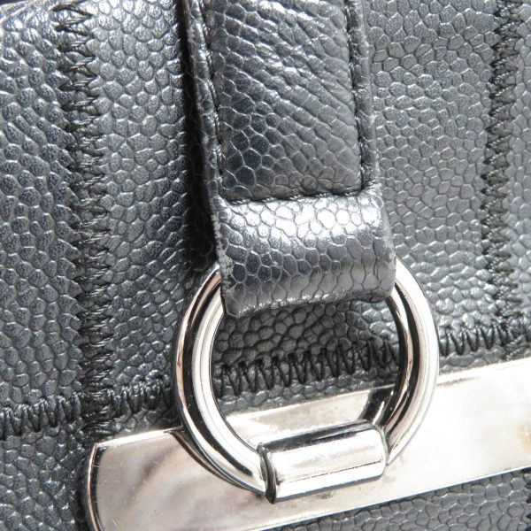 imgrc0083937177 Chanel Boston Shoulder Bag Caviar Skin Handbag Black