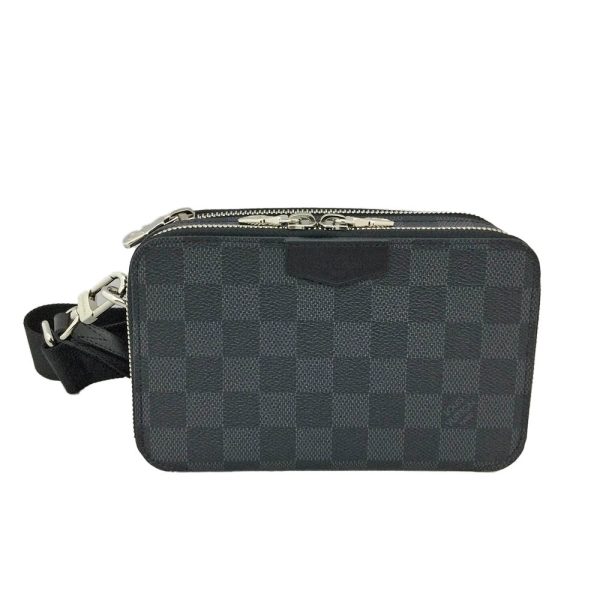 imgrc0084075807 Louis Vuitton Alpha Wearable Wallet Damier Graphite Crossbody Shoulder Bag Black Grey