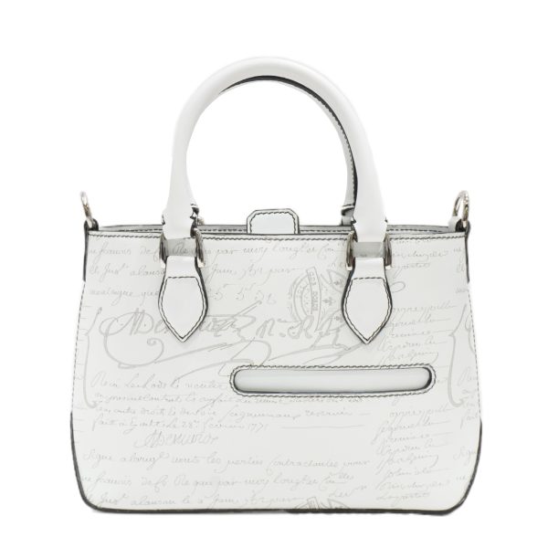 imgrc0084103980 Berluti Toujours Mini Scritto Leather Shoulder Bag White