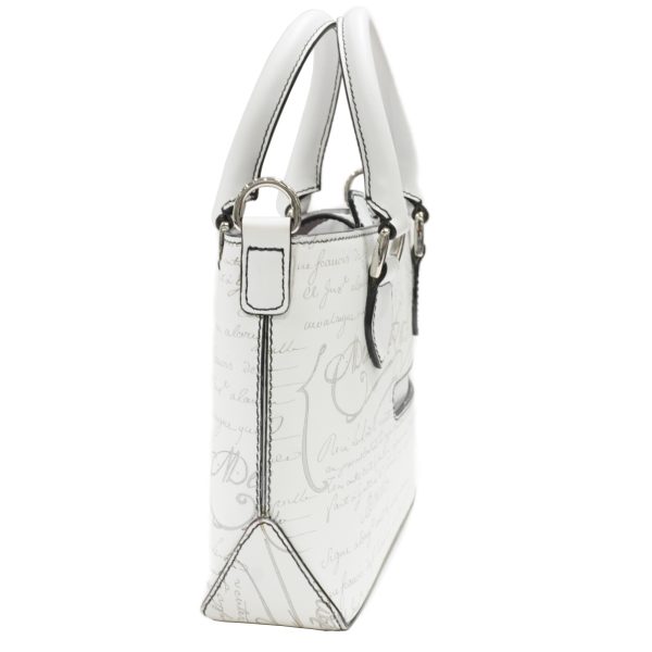 imgrc0084103982 Berluti Toujours Mini Scritto Leather Shoulder Bag White