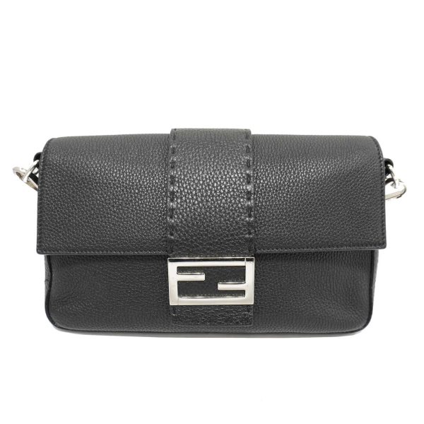 imgrc0084725771 FENDI Selleria Baguette Shoulder Bag Black Messenger