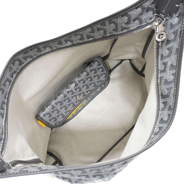 imgrc0085318153 Goyard Boheme Hobo Bag PM Coated Canvas Handbag Tote Shoulder Bag Gray