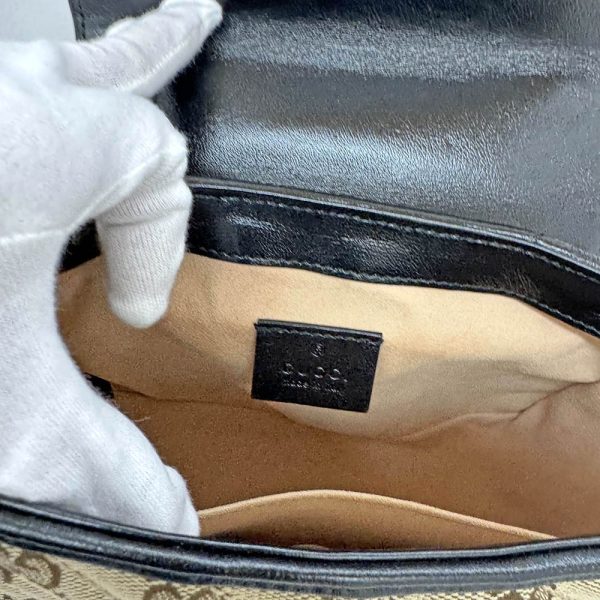 imgrc0085428724 GUCCI Mini Top Handle Bag GG Canvas Leather 2way Handbag Shoulder Bag Beige Black