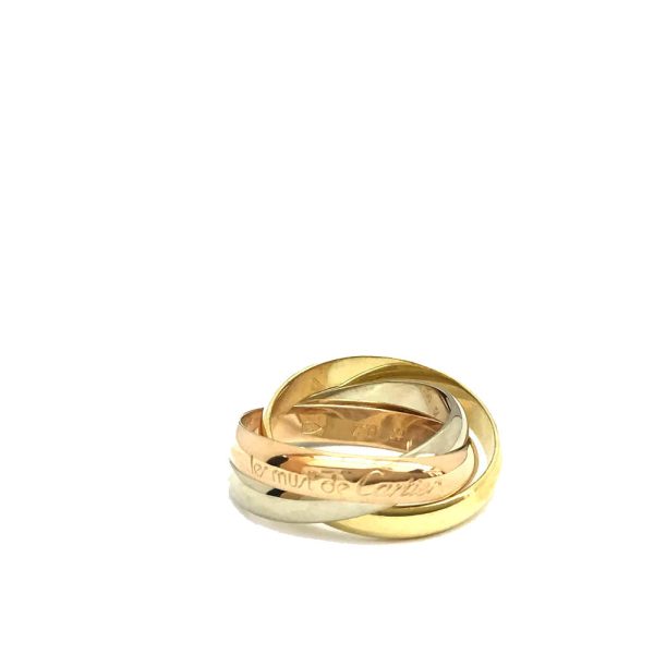 imgrc0085516501 Cartier Trinity Ring Size 14 Yellow Gold Pink Gold White Gold