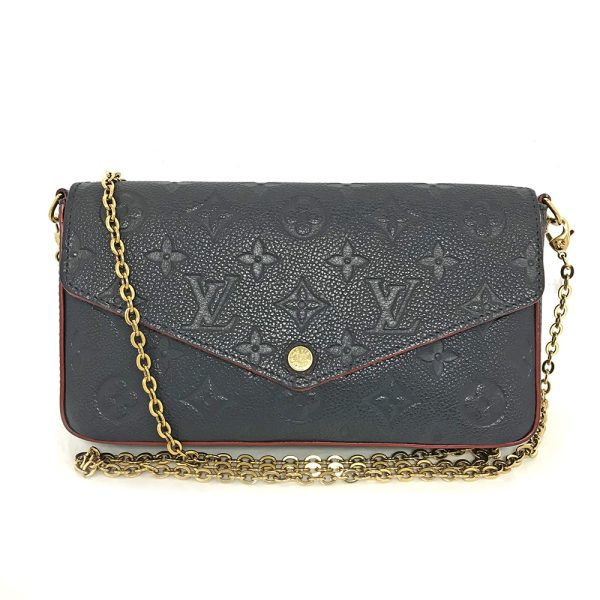 imgrc0085638873 Louis Vuitton Pochette Felicie Clutch Empreinte Marine Rouge Chain Crossbody Shoulder Bag Black