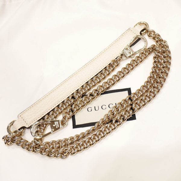 imgrc0086203039 Gucci Interlocking G Chain Shoulder Bag Leather Crossbody Bag Ivory