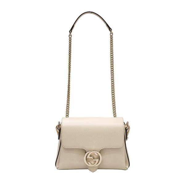 imgrc0086203040 Gucci Interlocking G Chain Shoulder Bag Leather Crossbody Bag Ivory