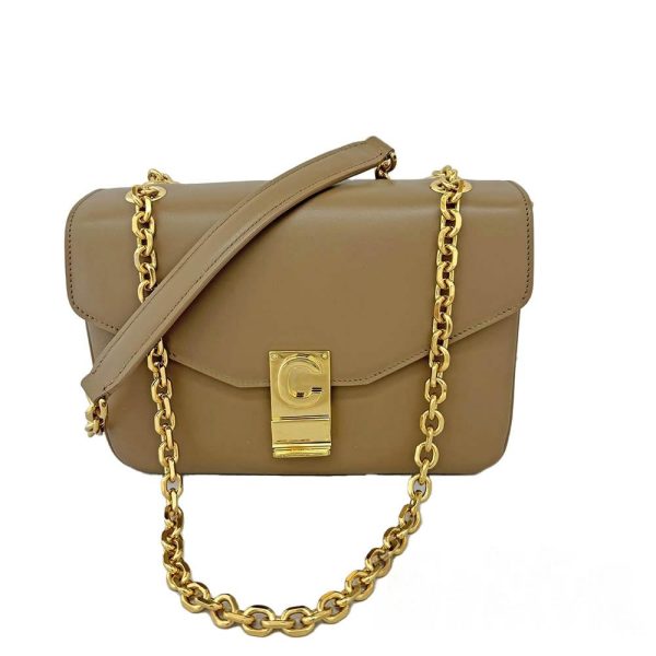 imgrc0086211133 transformed Celine Leather Medium Shoulder Bag Light Caramel Crossbody Handbag Beige