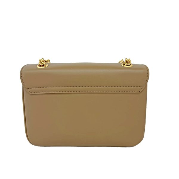 imgrc0086211134 Celine Leather Medium Shoulder Bag Light Caramel Crossbody Handbag Beige
