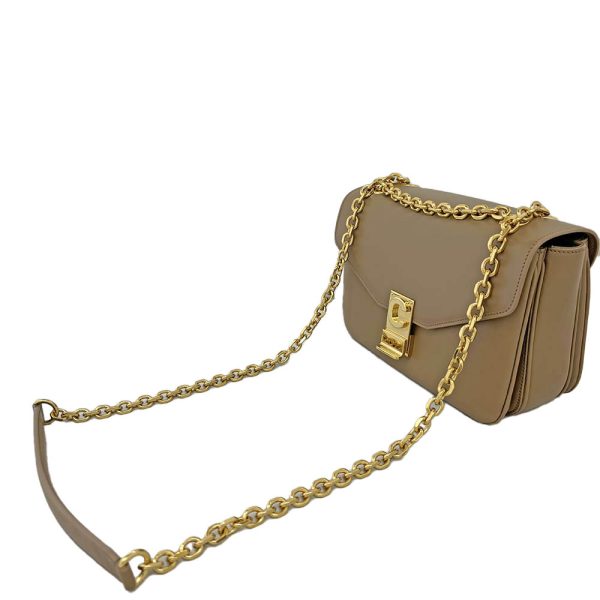 imgrc0086211136 Celine Leather Medium Shoulder Bag Light Caramel Crossbody Handbag Beige