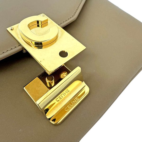 imgrc0086211139 Celine Leather Medium Shoulder Bag Light Caramel Crossbody Handbag Beige
