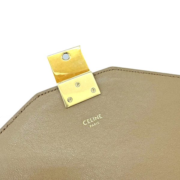 imgrc0086211141 Celine Leather Medium Shoulder Bag Light Caramel Crossbody Handbag Beige