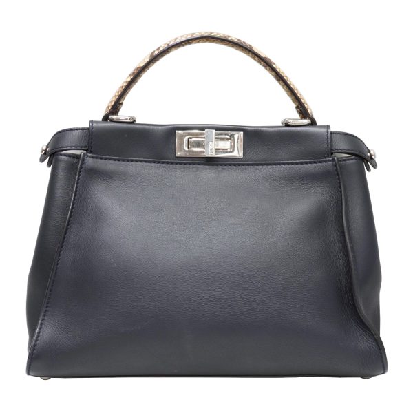 imgrc0086211662 Fendi Peekaboo Monster Leather Handbag Navy