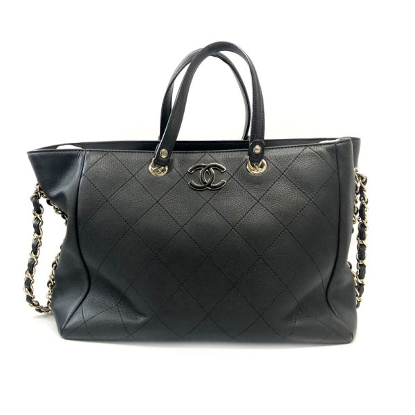 imgrc0086218208 Chanel 2way Tote Bag Matelasse Black