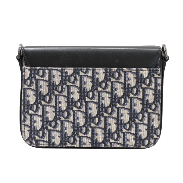 imgrc0086233595 Dior Oblique Lock Jacquard Shoulder Bag Black Navy