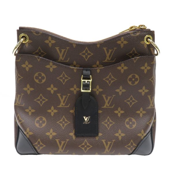 imgrc0086233720 LOUIS VUITTON Odeon NM PM Shoulder Bag Brown Black Monogram Canvas PVC