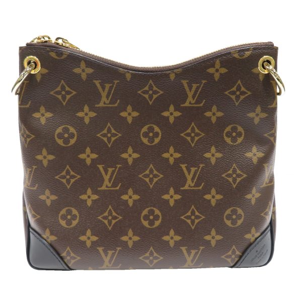 imgrc0086233721 LOUIS VUITTON Odeon NM PM Shoulder Bag Brown Black Monogram Canvas PVC