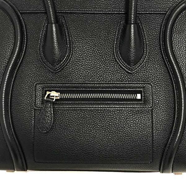 imgrc0086260036 Celine Luggage Micro Shopper Leather Tote Bag Black