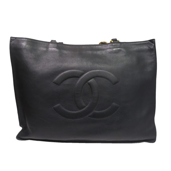 imgrc0086270917 Chanel Coco Mark G metal fittings Vintage Chain leather Tote Bag Black