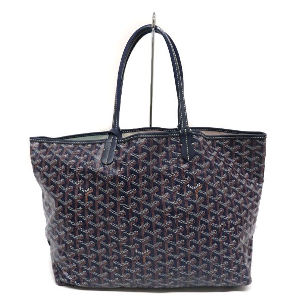 imgrc0086284338 Goyard Saint Louis PM Goyardine Coated Canvas Tote Bag Navy