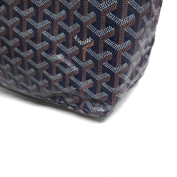 imgrc0086284351 Goyard Saint Louis PM Goyardine Coated Canvas Tote Bag Navy