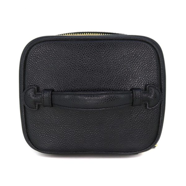 imgrc0087889155 Chanel Vanity Bag Leather Caviar Skin Black Coco Mark Handbag Makeup Pouch