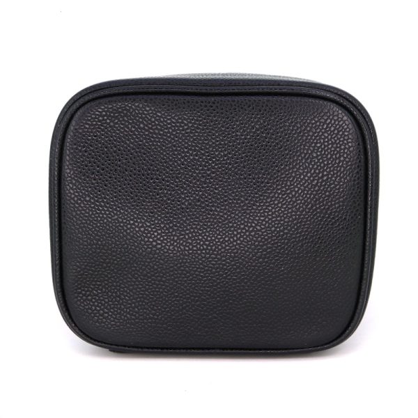 imgrc0087889156 Chanel Vanity Bag Leather Caviar Skin Black Coco Mark Handbag Makeup Pouch