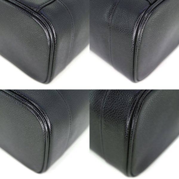 imgrc0087889157 Chanel Vanity Bag Leather Caviar Skin Black Coco Mark Handbag Makeup Pouch