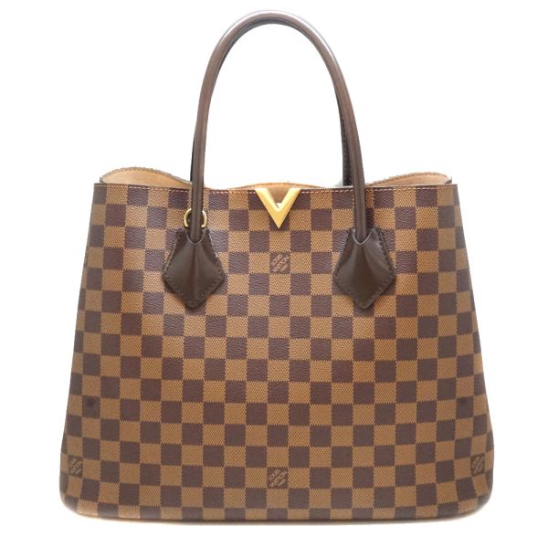 imgrc0087980852 Louis Vuitton Kensington handbag tote bag Damier canvas brown gold hardware