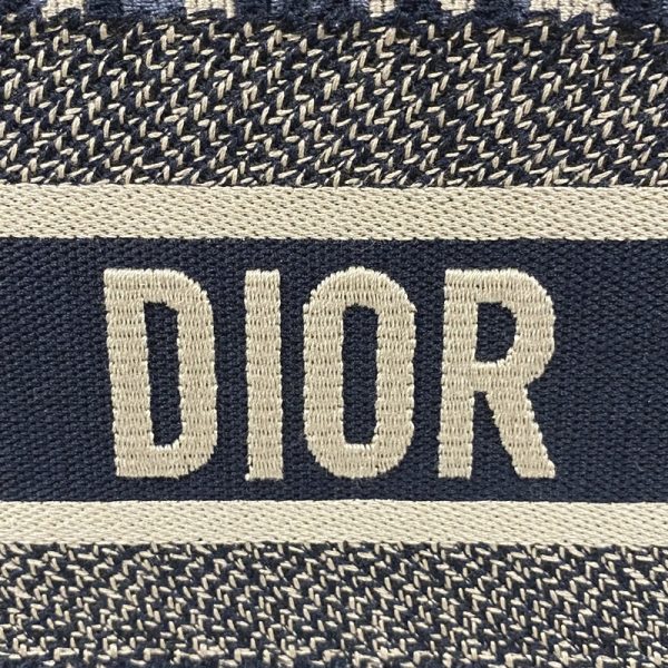 imgrc0088304894 Christian Dior Medium Book Tote Bag Embroidered Canvas Navy