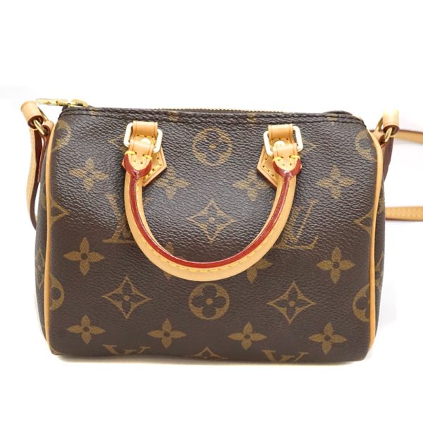 imgrc0088995714 Louis Vuitton Nano Speedy Monogram Canvas Boston Handbag Crossbody Shoulder Bag Brown