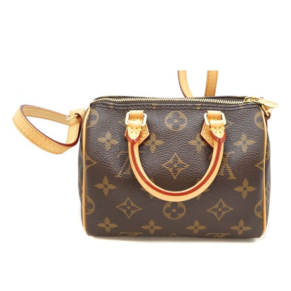 imgrc0088995716 Louis Vuitton Nano Speedy Monogram Canvas Boston Handbag Crossbody Shoulder Bag Brown