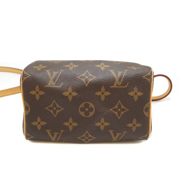 imgrc0088995717 Louis Vuitton Nano Speedy Monogram Canvas Boston Handbag Crossbody Shoulder Bag Brown