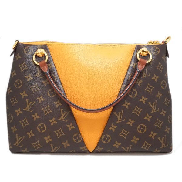 imgrc0091730669 Louis Vuitton V Tote MM Monogram Canvas Handbag Shoulder Bag 2WAY Brown