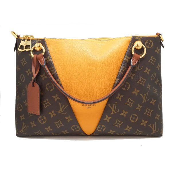 imgrc0091730735 Louis Vuitton V Tote MM Monogram Canvas Handbag Shoulder Bag 2WAY Brown