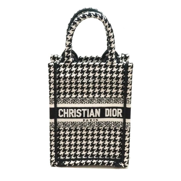 imgrc0092048122 Christian Dior Book Tote canvas Mini Phone Bag Black