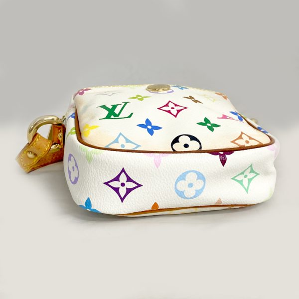 imgrc0093650147 Louis Vuitton Rift Multicolor Monogram PVC Leather Shoulder Bag Bron White