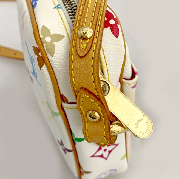 imgrc0093650231 Louis Vuitton Rift Multicolor Monogram PVC Leather Shoulder Bag Bron White