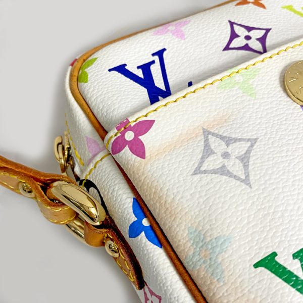 imgrc0093650232 Louis Vuitton Rift Multicolor Monogram PVC Leather Shoulder Bag Bron White