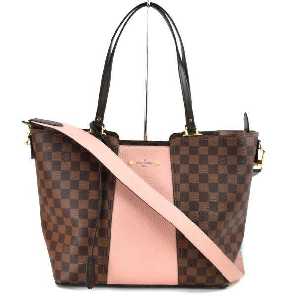 imgrc0097522124 Louis Vuitton 2 Way Tote Jersey Damier Magnolia Leather Shoulder Bag Brown
