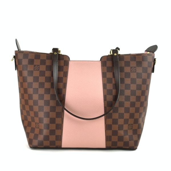 imgrc0097522126 Louis Vuitton 2 Way Tote Jersey Damier Magnolia Leather Shoulder Bag Brown