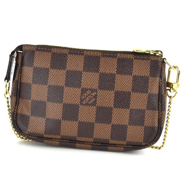 imgrc0097952652 Louis Vuitton Mini Pochette Bag Pouch Chain Damier Ebene