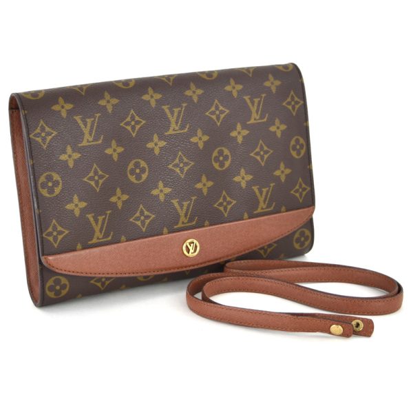 imgrc0098246911 Louis Vuitton Monogram Bordeaux 2way Shoulder Clutch Bag Brown