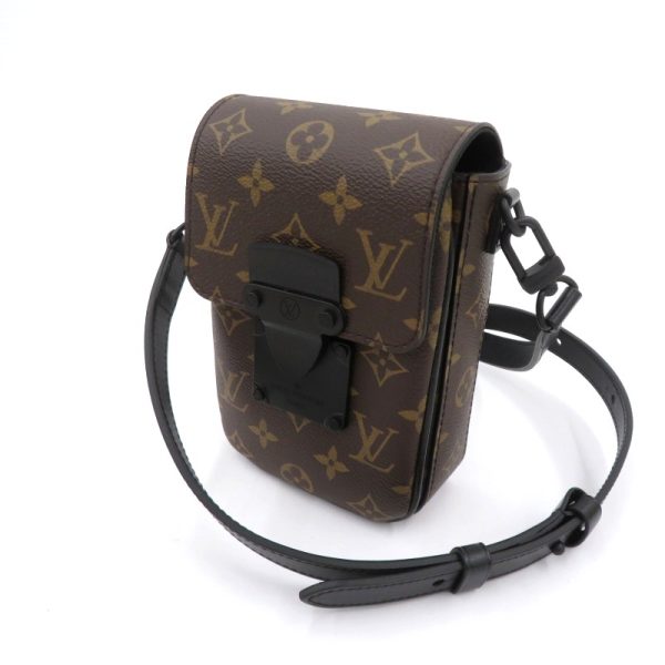 imgrc0099240336 Louis Vuitton S Lock Vertical Monogram Macassar Canvas Shoulder Bag BrownBlack