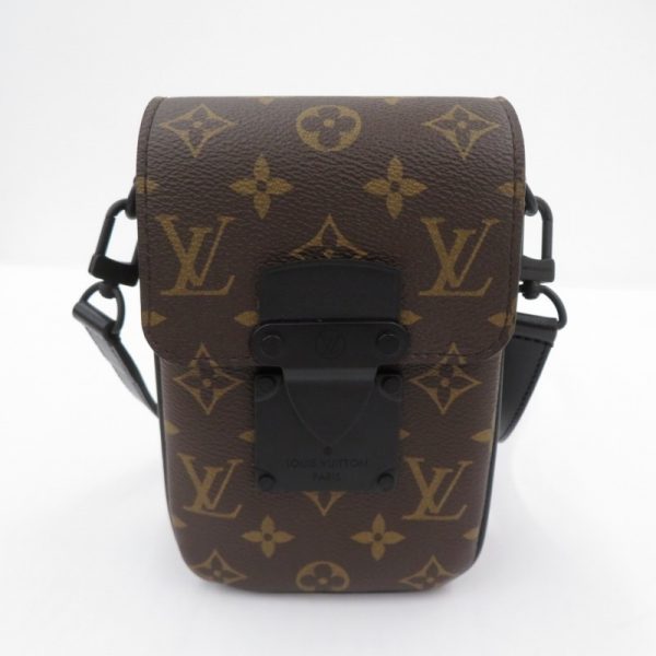 imgrc0099240337 Louis Vuitton S Lock Vertical Monogram Macassar Canvas Shoulder Bag BrownBlack