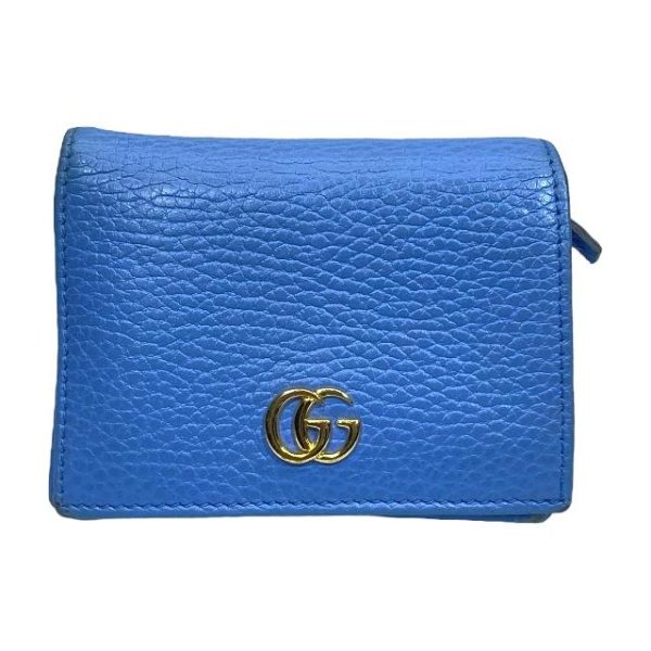 imgrc0110204764 Gucci Bifold Folding Compact Mini GG Logo Wallet Light Blue